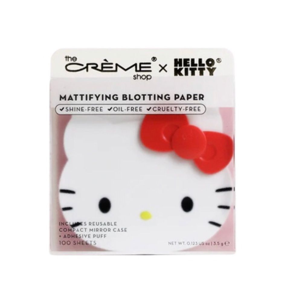 The Creme Shop Hello Kitty Mattifying Blotting Paper + Reusable Mirror Compact